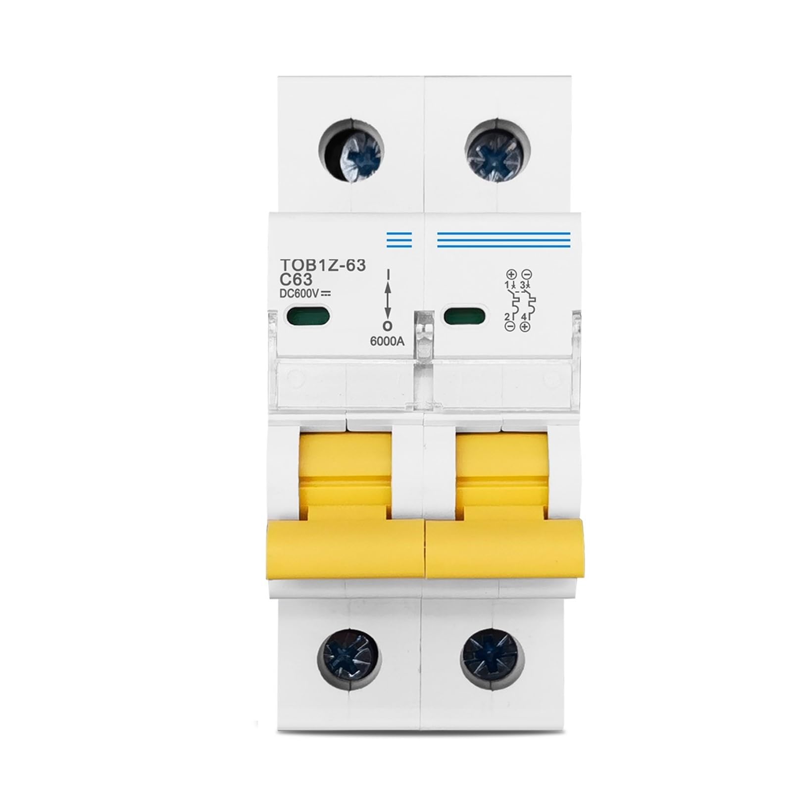 Interruttore automatico 2P DC 600V Curva C Fusibile unipolare a corrente continua 1 pezzo(2P 50A)