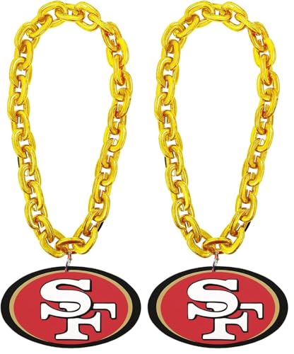 aminco NFL San Francisco 49ers Team Fan Chain, Gold (Pack of 2)