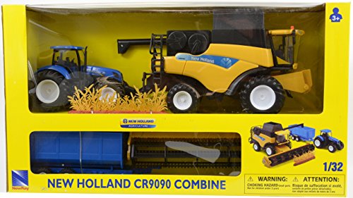NewRay 05763 - Playset Mietitrebbia New Holland