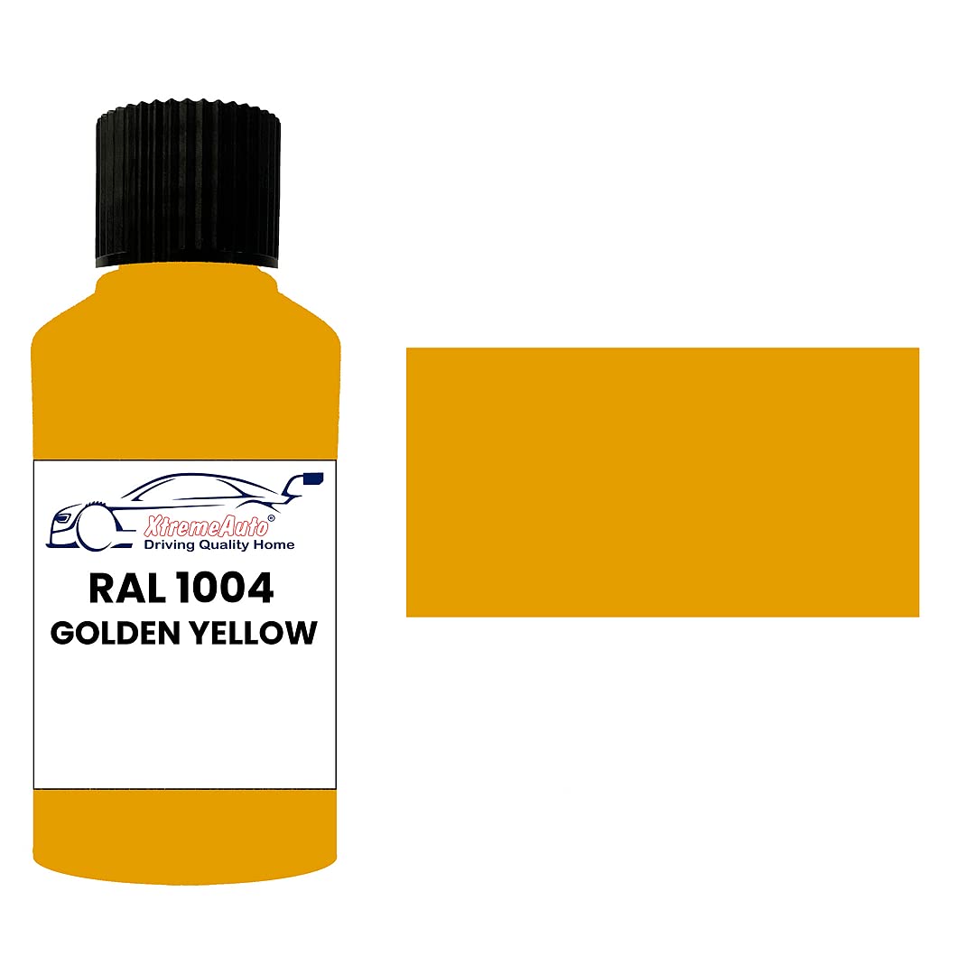 Xtremeauto RAL 1004 Golden yellow GLOSS TOUCH UP PAINT BRUSH REPAIR SCRATCH UPVC PVC METAL WOOD
