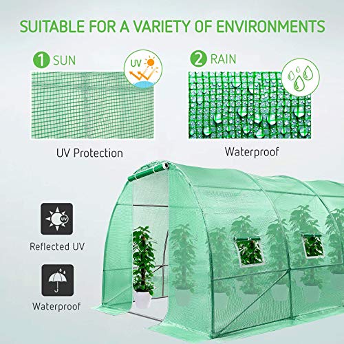 image for VIVOSUN 13x10x7 Ft. Large Walk in Greenhouse, Greenhouse Tunnel, Garde