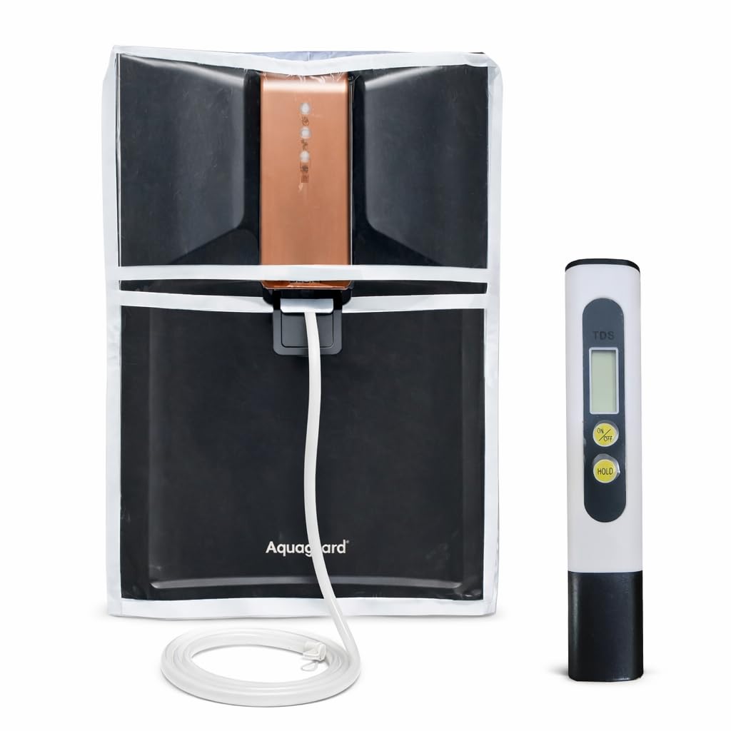Water Purifier Cover, Silicone Extension Pipe & TDS Meter Combo for Aquaguard Enrich Glory WS RO+UV+UF, Waterproof Dustproof Cover with Transparent Window, 1.5m Pipe & PPM Tester-image-27