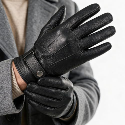 Pixel Panda Men's Sheepskin Leather Gloves w/ Wool Lining - 14.99 w/ Code + 40% Off Code UL6YFE4A - image 8