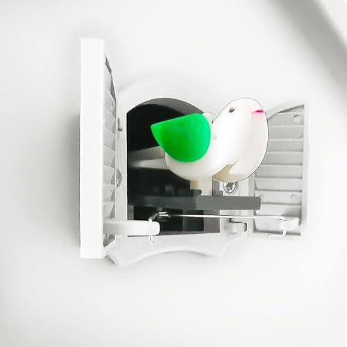 Miniatura 6 de Reloj de pared de cuco 8KB24 con timón y péndulo – Reloj natural de voz o llamada de cuco, reloj Coo Coo para arte de pared, hogar, sala de estar,