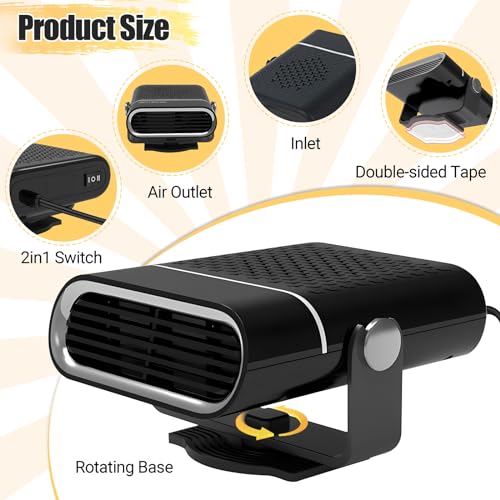 Ouffun A-CAR-HEA-1-2 Heater, Car Heater That Plugs Into Cigarette Lighter thumb #2