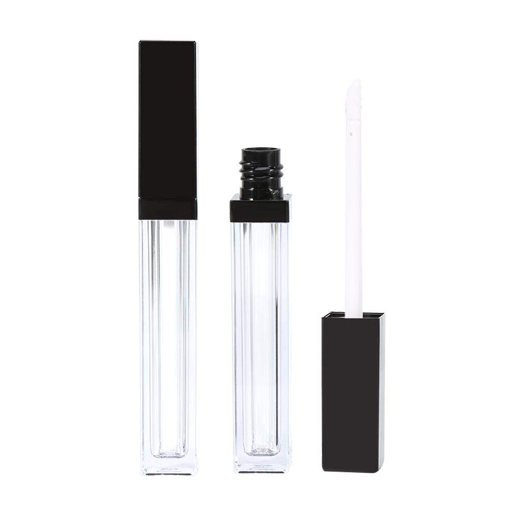 5ml Empty Refillable Plastic Roll On Bottles, Clear Empty Container Split Tube with Black Cap Perfect for Lip Gloss Eyeliner Perfumes Eyelashes Growth Oil and More(20pcs)