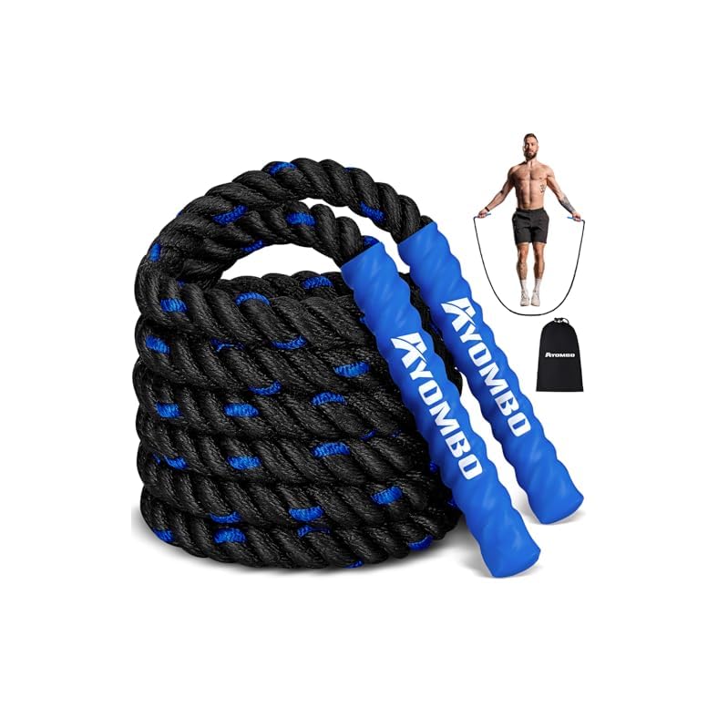Jump Rope, Weighted Jump Rope for Fitness, Heavy Jump Ropes for Men Women Kids, Battle Skipping Ropes for Exercise, Suitable for Boxing, Cardio, Training Muscle Speed Home Gym Workout Equipment