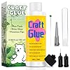 Melanther Craft Glue – Quick Dry Bottle with Fine Tip – Dries Clear Craft Glue for Wood, Paper, Scrapbook, Fabric, Book Repair – Crafting for DIY Projects (3.38 FL OZ)