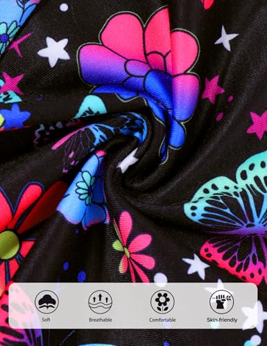 Image of Girls Clothes 2Pcs Outfit Set with Zip-up Top and Trendy Printed Pants Teen Girl Clothes 6-14Y