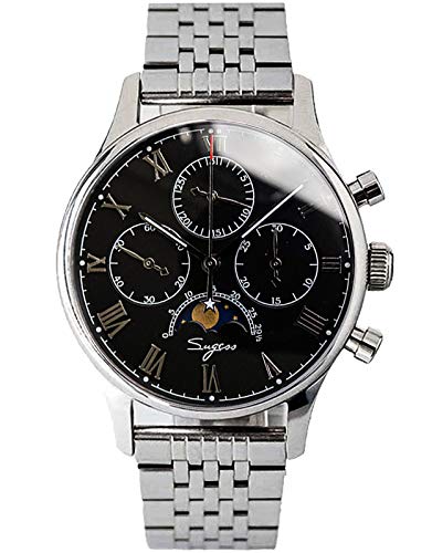Preisvergleich Produktbild SU1908DSBX MoonPhase Master Gold Schwanenhals Version Seagull ST1908 Uhrwerk Saphirkristall Herren Chronograph Mechanische Herrenuhr 1963