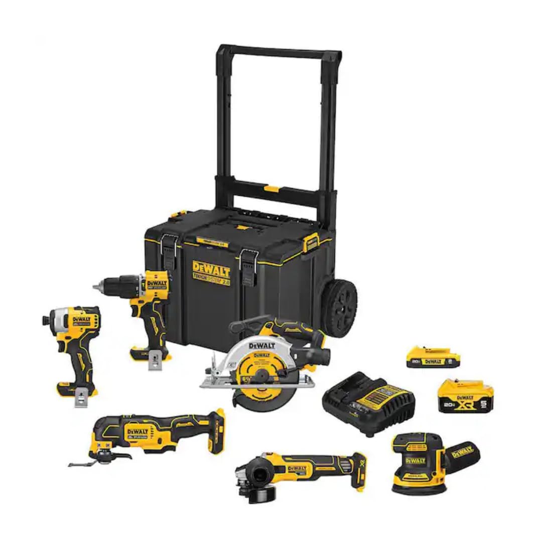DeWALT DCKTS781D2M1 20V MAX Cordless Li-Ion 7 Tool Combo Kit w/Tough System
