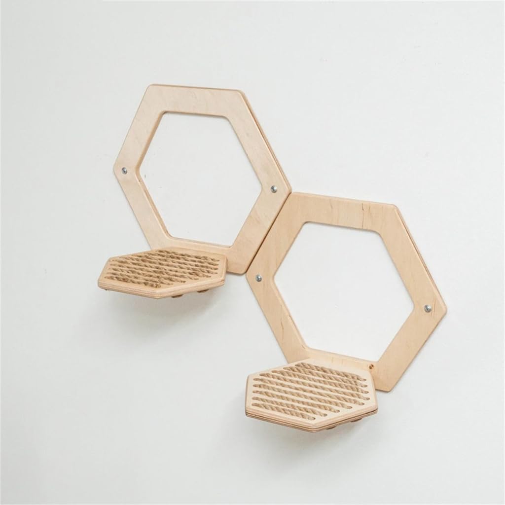 Indoor Cat Climbing Shelf Jumping Lounging Step Cats Tree with Scratcher Board