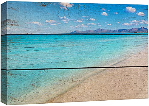 wall26 Canvas Print Wall Art Scenic Tropical Sandy Beach on