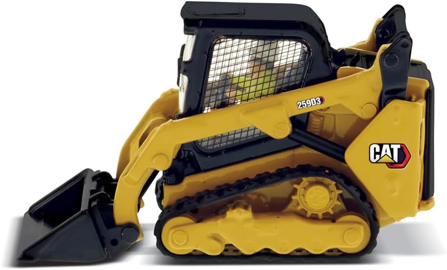 1:50 Caterpillar 259D3 Compact Track Loader with Attachment Accessories | High Line Series Cat Trucks & Construction Equipment | 1:50 Scale Model Diecast Collectible | DM Model 85677