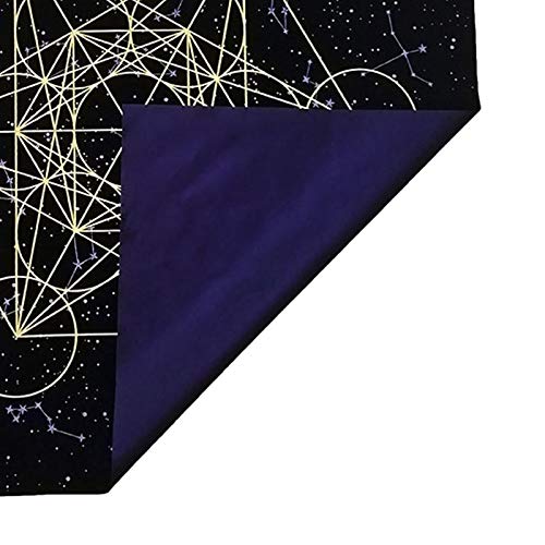 gazechimp Conjunto de Cartas de Tarô Astrológico, Toalha de, Cartas Retrô, Toalha de de Grade de Cri
