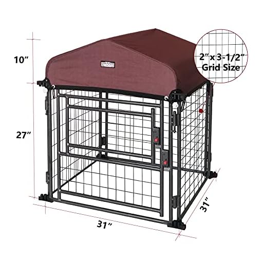 My Pet Companion 2.5'x2.5'x3' Dog Kennel Outdoor with Roof Cover Heavy