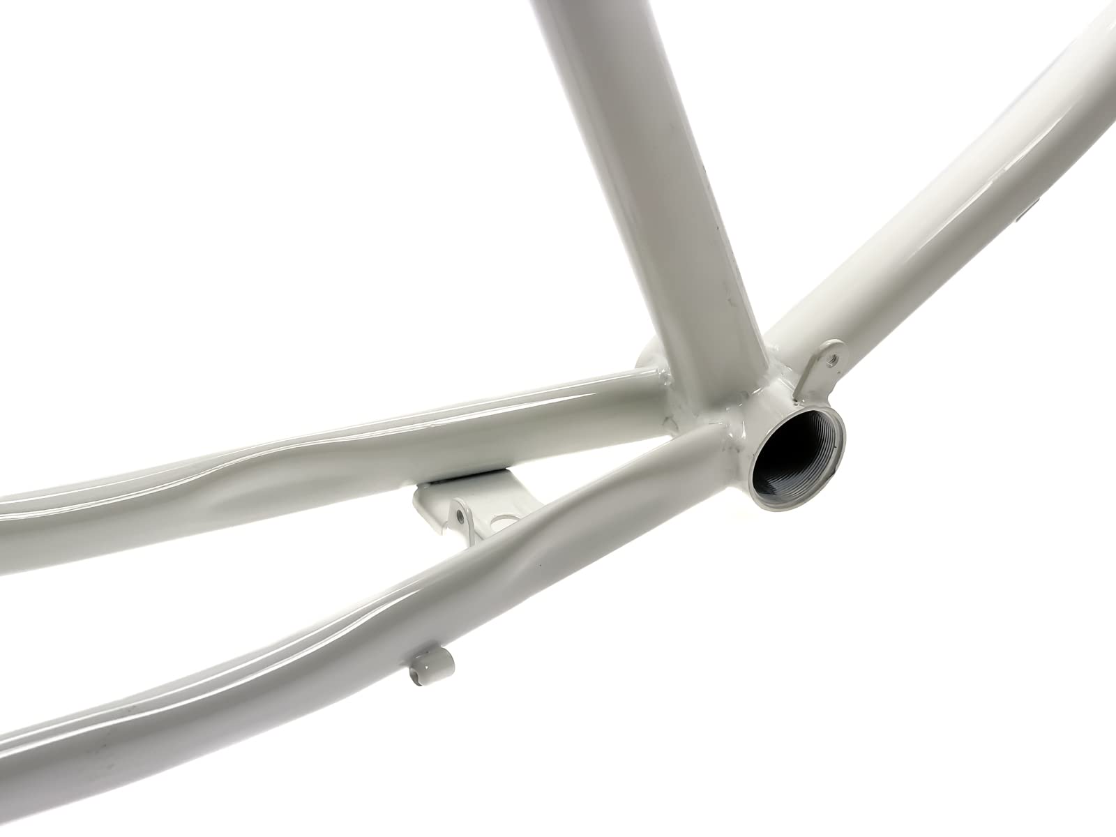 26 Zoll Beach Cruiser Fahrrad Rahmen Kettenschaltung V-Brake Weiss B-Ware