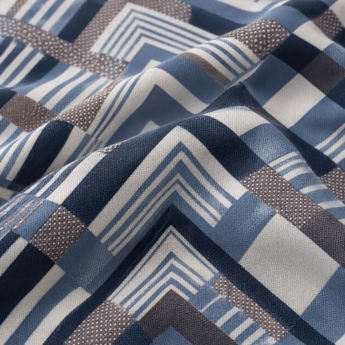 Image of Super Premium Quilt Cover Double Bed with Zipper Blanket Cover /rajai Cover /Comforter Cover /Duvet Cover King Size Soft Cotton Skin Friendly Stuff 90x100 Inches, Blue Grey Marbel | TC - 300