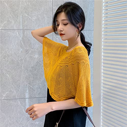 Knitted Sun-Proof Ice Silk Shawl, Women's Shawl Knit Open with 4pcs Pearl Clips (Grey)2