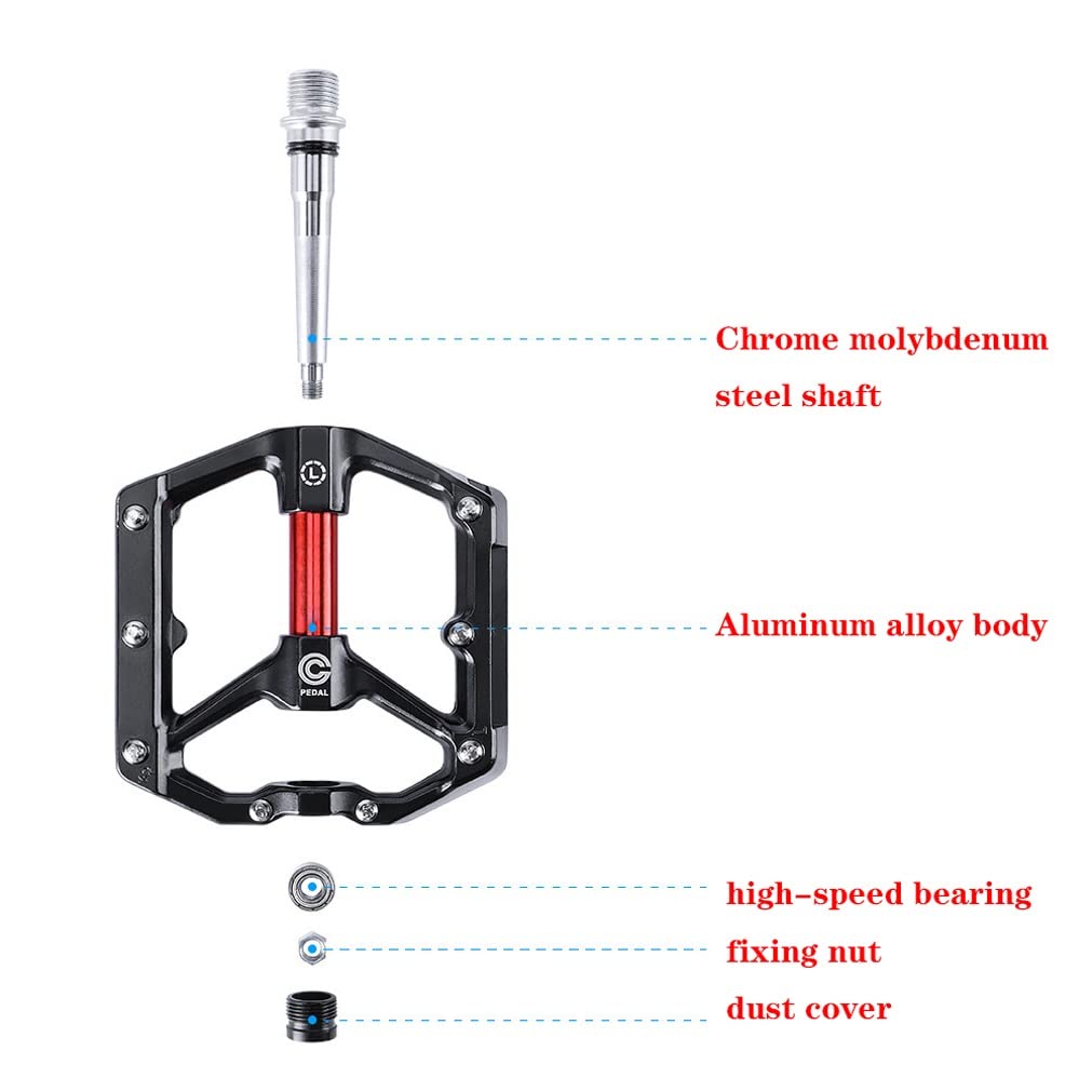 Pedały, Ultralekkie pedały ze stopu aluminium 9/16 ''uszczelnione łożysko z zatrzaskami do górskiej drogi składany rower miejski MTB BMX 380g