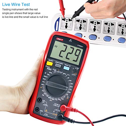 Multimeter UNI-T UT890D+ Effektivwert Voltmeter Amperemeter Ohmmeter AC/DC-Zählerstrom...