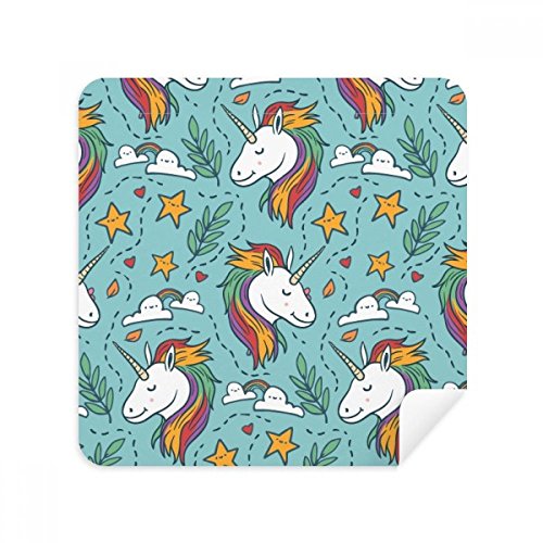 Chiffon microfibre licornes et nuages pour nettoyer les verres de lunettes et écrans 2pcs