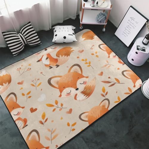 HMHOOXU tapis de renard pour chambre d'enfants - Tapis de canapé - Décoratif antidérapant (4,80 x 120 cm)
