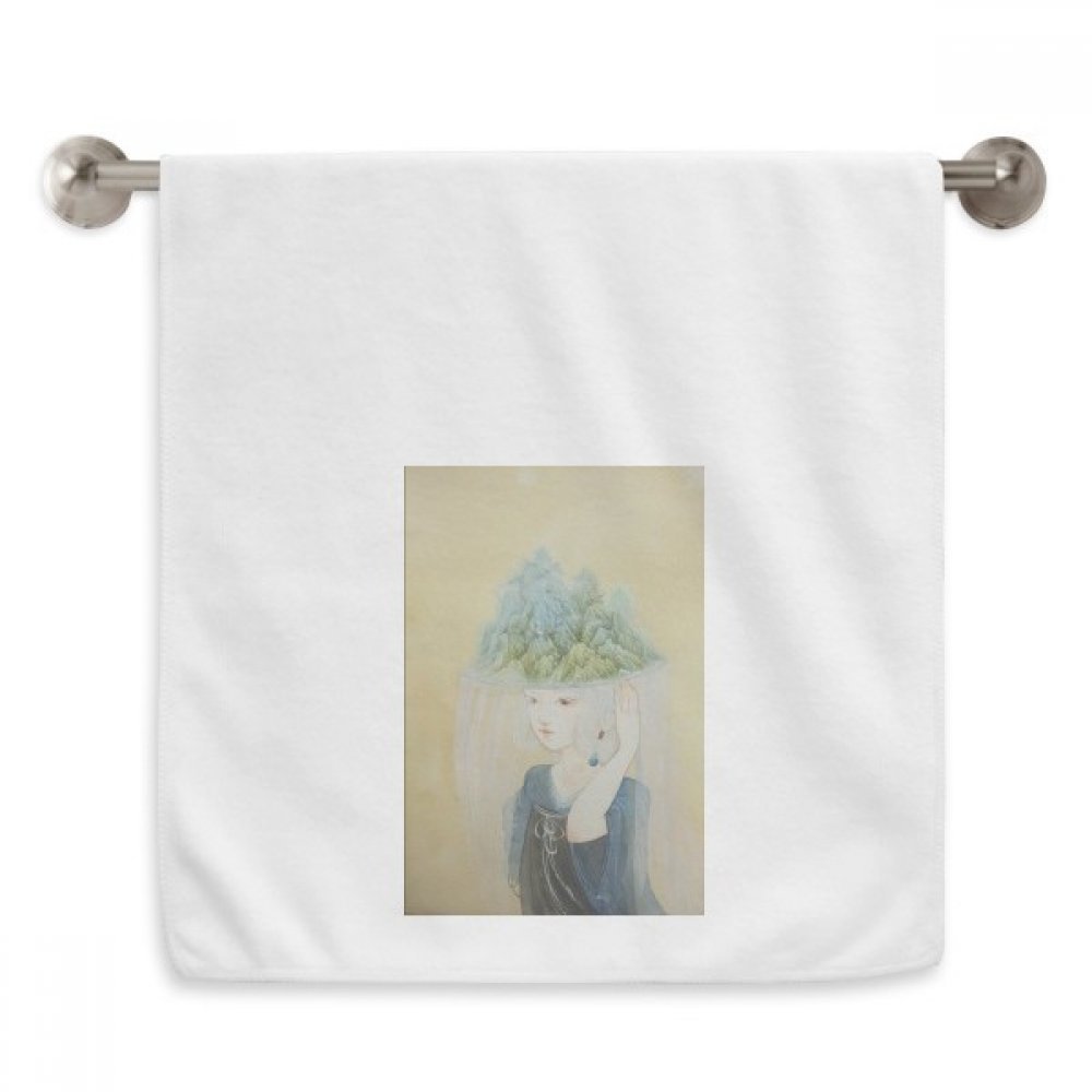 Serviette douce anti irritation débarbouillettes 13x29 pouces motif beauté antique blanc