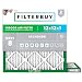FilterBuy 12x12x1 MERV 8 Pleated AC Furnace Air Filter, (Pack of 2 Filters), 12x12x1 – Silver