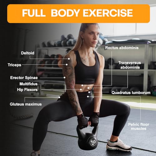 Panana Kettlebells Heavy Weight Kettle bell for Home Gym, Coated Heavy Weight Kettlebell Fitness, 6KG, 8KG, 10KG, 12KG, 14KG, 16KG - Image 3