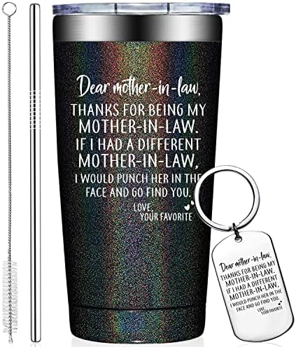 Grifarny Mother in Law Gifts from Daughter in Law, Son in Law - Christmas Mothers Day Birthday Gifts for Mother in Law - Mother in Law Tumbler Cup 20oz