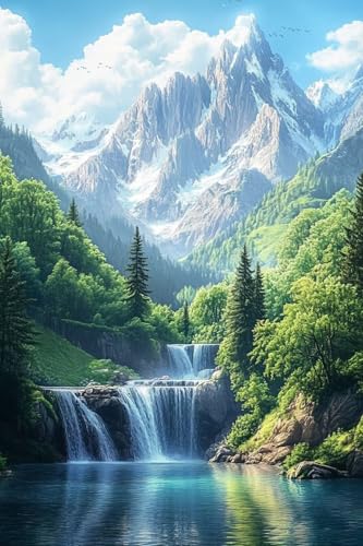 Peinture diamant 5D forêt kit full drill 70x100cm pour mosaïque DIY