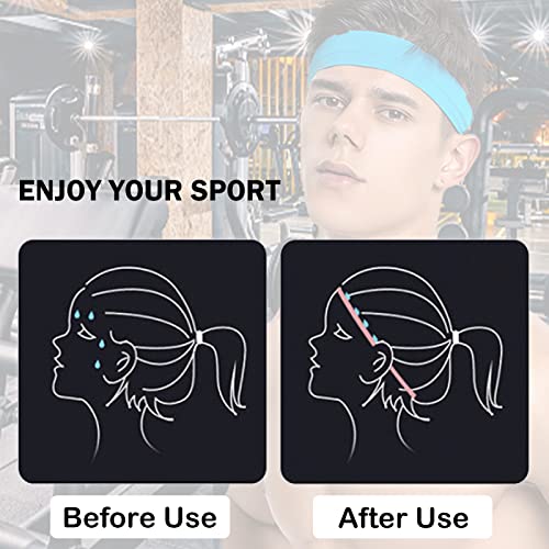Foto von Männer Sport Stirnband, No-Slip Stirnband, Frauen Yoga Stirnband, Radfahren, Joggen, Fitness, Feuchtigkeitsaufnahme und Schweiß ableitendes Stirnband