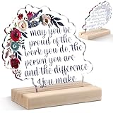 RattanView Social Worker Gifts Mental Health Desk Decor Office Decor Acrylic Decorative Signs for Office Appreciation Colleague Desktop Decoration, 4 x 4 Inches