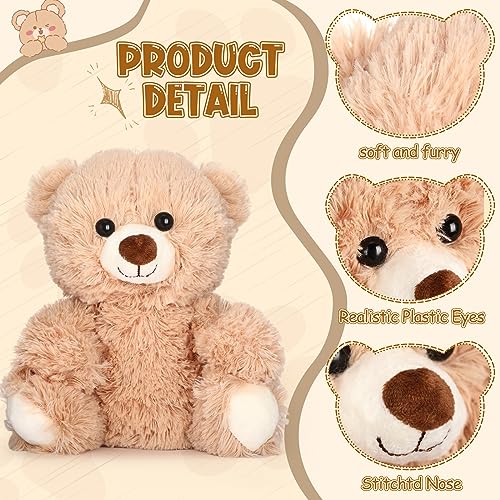 Jenaai HAI-JENAAI-2323 8 Pcs 10 Inches Stuffed Animal Bear Bulk Soft Cute Baby Shower Bear Small Stuffed Plush Toys Gift For Girls, Boys, Back To School Gift Birthday Party thumb #1