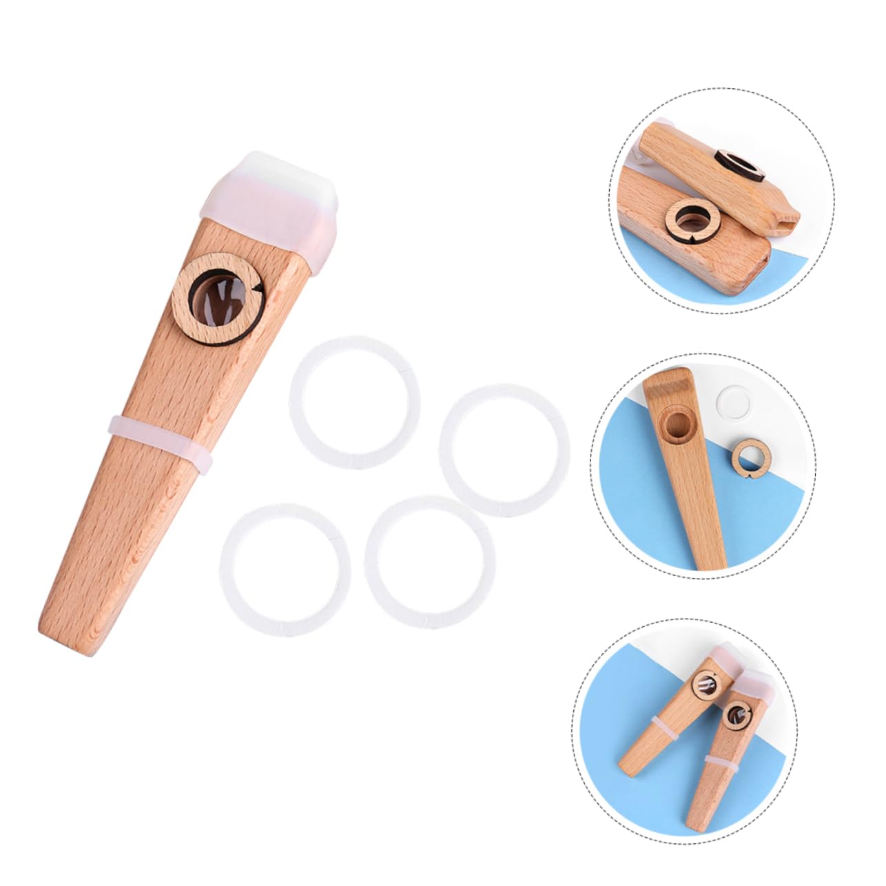 Holz Kazoo 1 Satz als Begleitinstrument für Gitarre und Ukulele