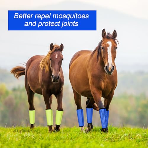 Image of Set of 12 Mesh Fly Boots for Horse Breathable Mesh Horse Boots Protective Horse Leg Loose Wraps Horse Leggings for Preventing Flies and Mosquitoes Bites