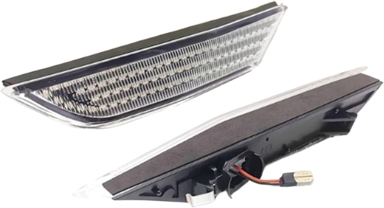 Car signal light Sequential Blinker Side Marker Led Turn Signal Lights Indicator Amber, For Nissan, For GTR, For R35, For Coupe 2007-2022 Wing Mirror Indicator Light (Color : Silver LENS)