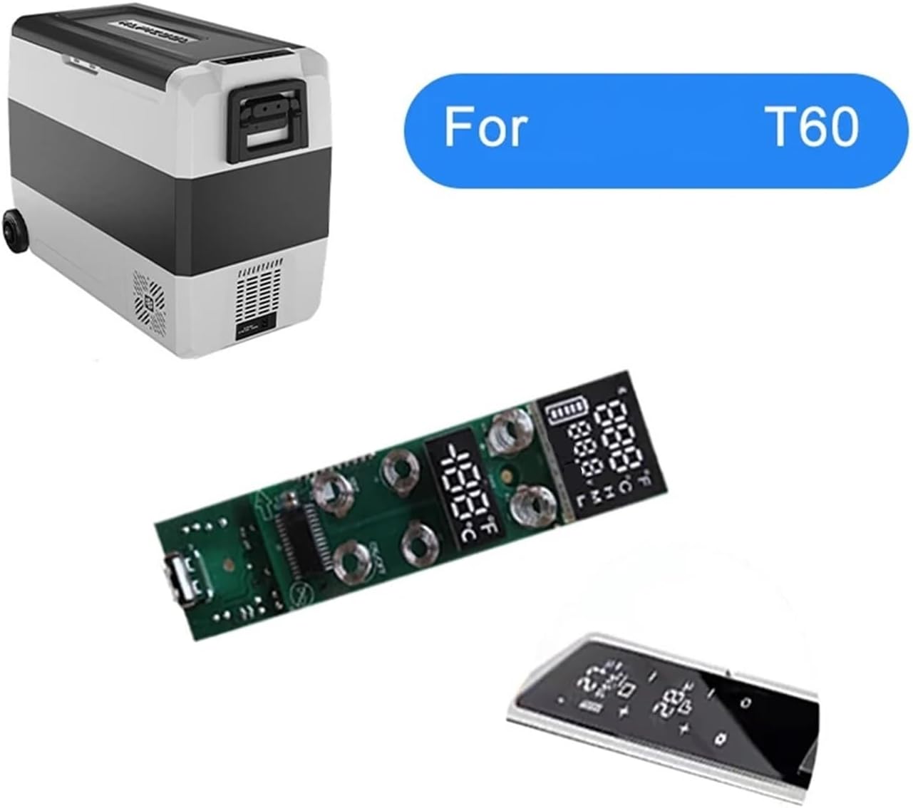 Compatible with Alpicool Control Panel PCB Board Portable Car Refrigerator Circuit Board Freezer Accessories Vehicle Freezer Control Panel(PCB-T60)