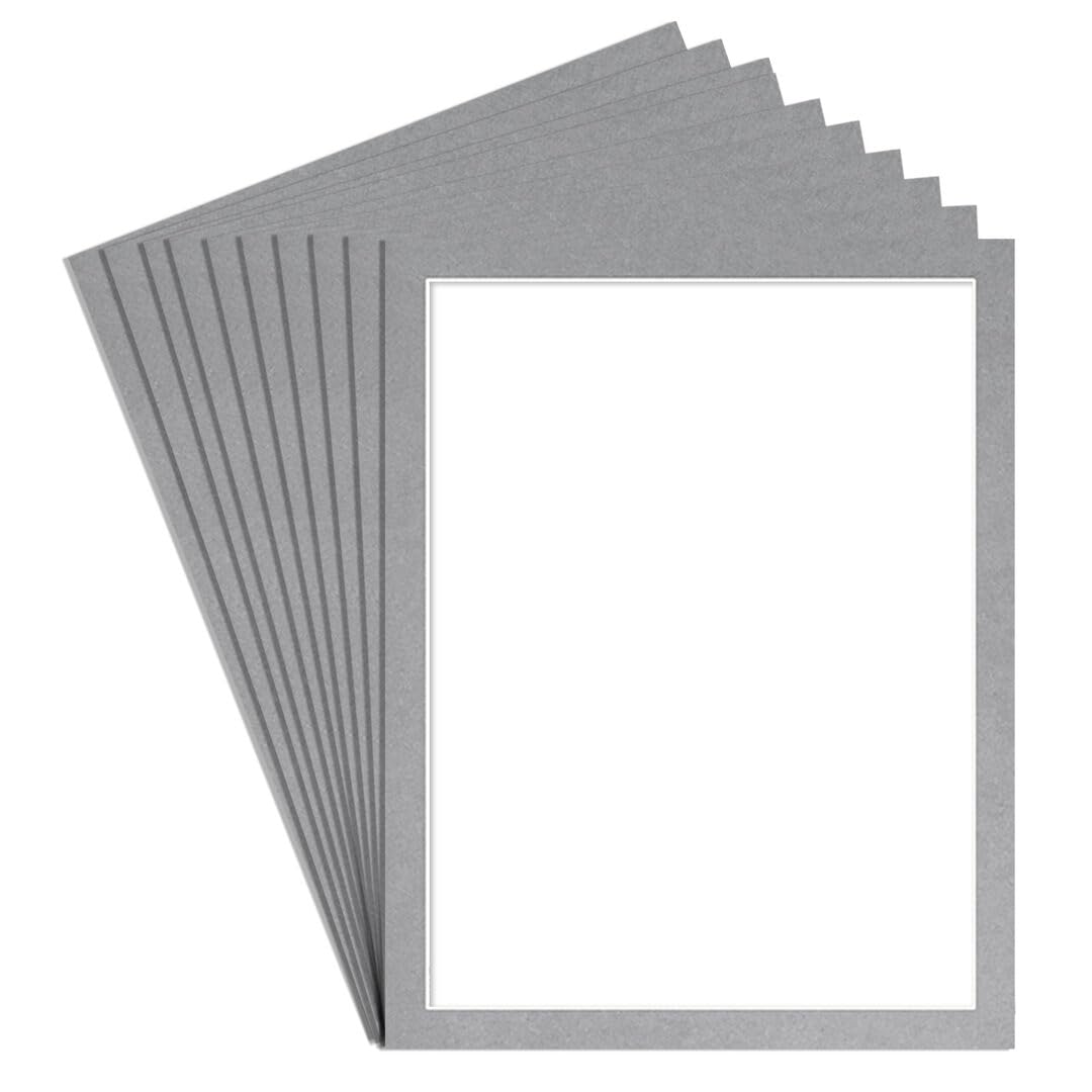 Alison Kingsgate 90X70CM Silver Picture Mount - 80X60CM Aperture - Pack 10