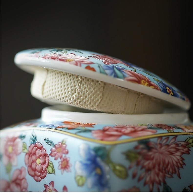 HLTYGWX Zestaw do herbaty puszka na herbatę chiński Retro ceramiczny szczelnie zamknię słoik do przechowywania gospodarstwa domowego luźna herbata pudełko na herbatę uszczelka kuchenny słoik do kawy