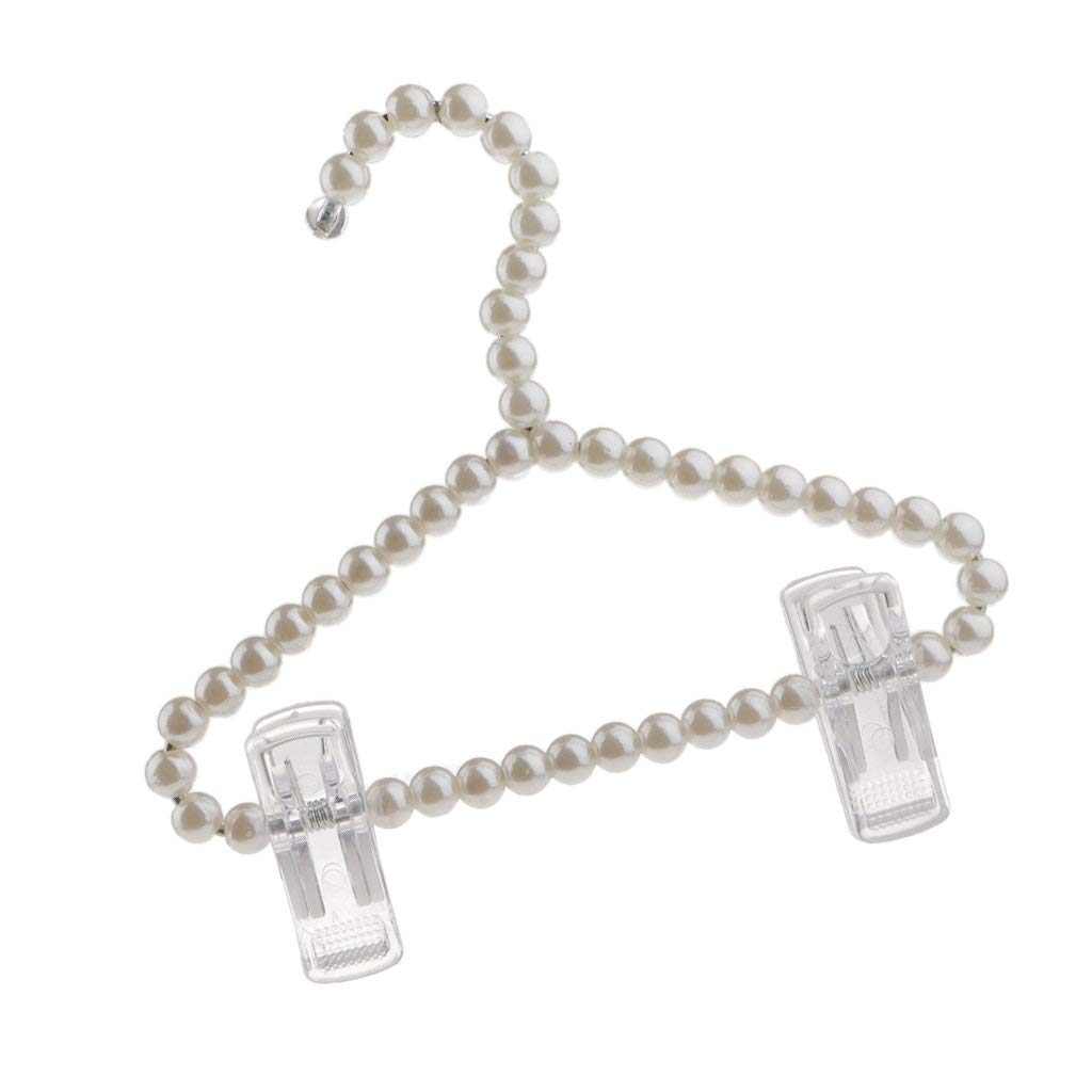 hangerCoat Rack,Clothes Organizer?Pack of 5 Clothes Hangers Beads Trouser Hangers with Clamp for Baby Children – 20 cm