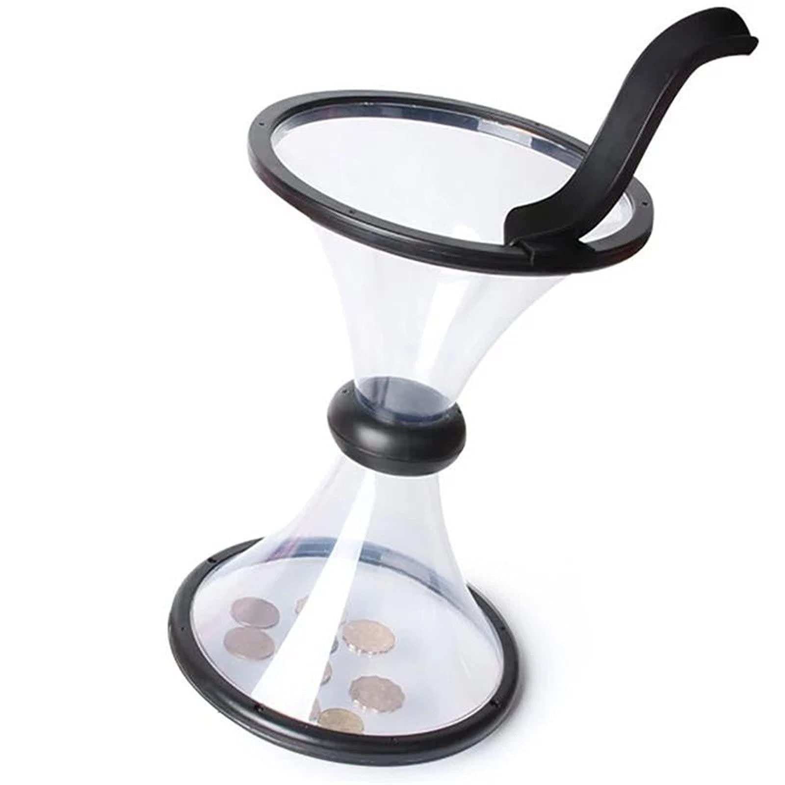 Amazon.co.jp: 貯金箱 重力回転サイクロン貯金箱透明コイン銀行創造的旋回貨幣貯金銀行貯金箱 子貯金箱 (色 : Black, Size :  One size) : おもちゃ