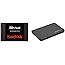 SanDisk SDSSDA-1T00-G26 PLUS 1 TB Internal SSD with High Speed Read/Write - Black & Amazon Basics 9 cm SATA Hard Drive Enclos