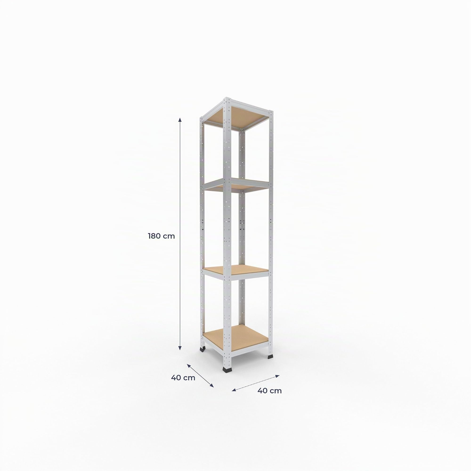 shelfplaza Home 180x40x40 cm Estantería Pesada en galvanizada con 4 baldas y 175 kg de Capacidad de Carga por balda