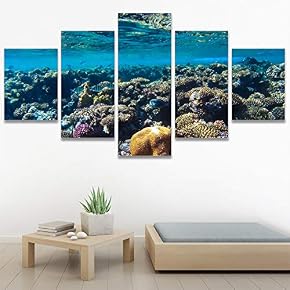 SIGNWIN 5 Panel Canvas Wall Art Modern Art...