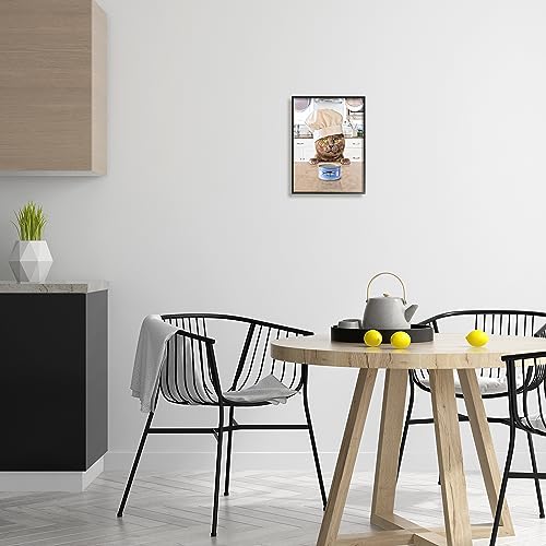 Image of Cat Chef Tuna Can Kitchen Humor, 11 x 14 Inch Framed Giclee Print | Stupell Industries . By Michael Quackenbush . Ready to hang . Fun gift for kitchen or dining room . Made in USA