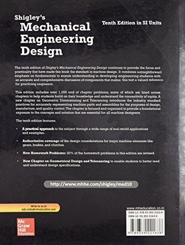 Shigley's Mechanical Engineering Design - SIE | 10th Edition