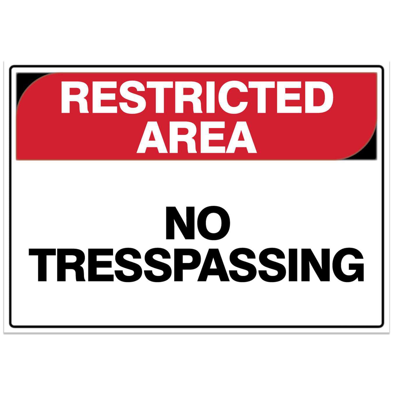 Restricted Area Safety Sign - No Trespassing Metal Tin Sign 8 x 12 inch for Industrial & Commercial