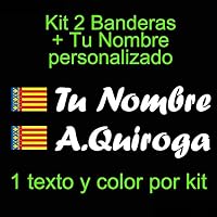 VINILIN - Pegatina Vinilo Bandera Valencia + tu nombre - Bici,